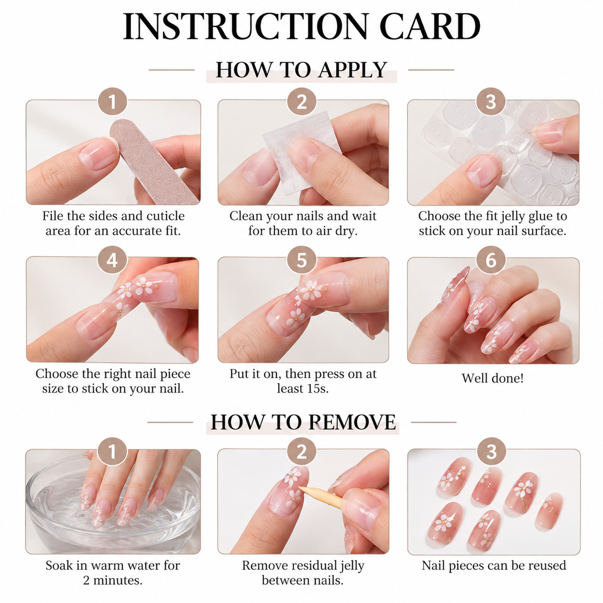 Pink Coquette Press On Nails, Strawberry Ladybug Nails with Bows & Polka Dots