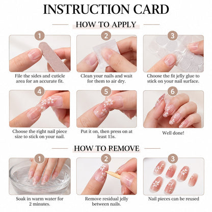 Pink Coquette Fake Nails, Japanese Nail Set, 3D Bear Kawaii Press On Nails